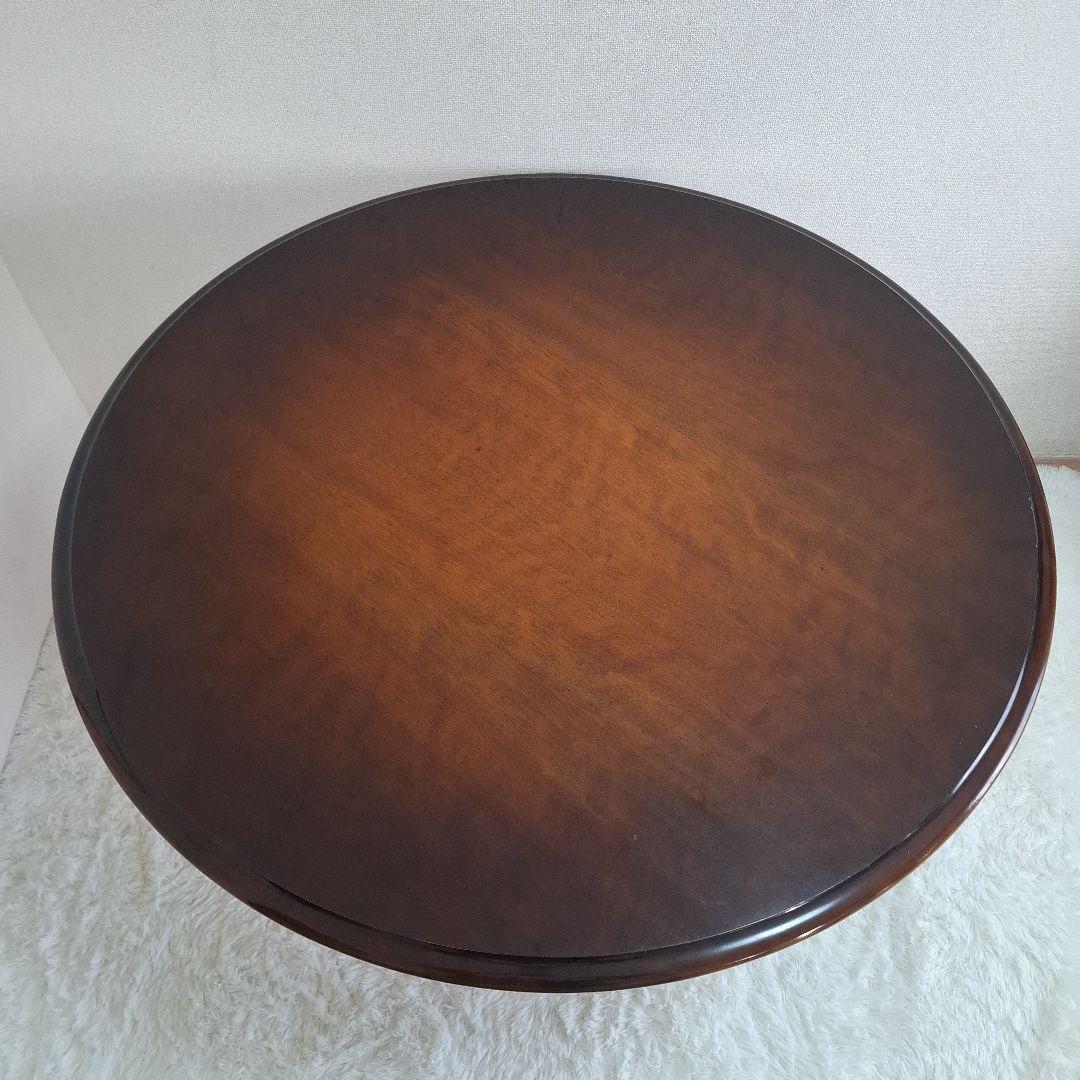 【状態良好】飛騨産業 円形 ダイニングテーブル キツツキマーク
