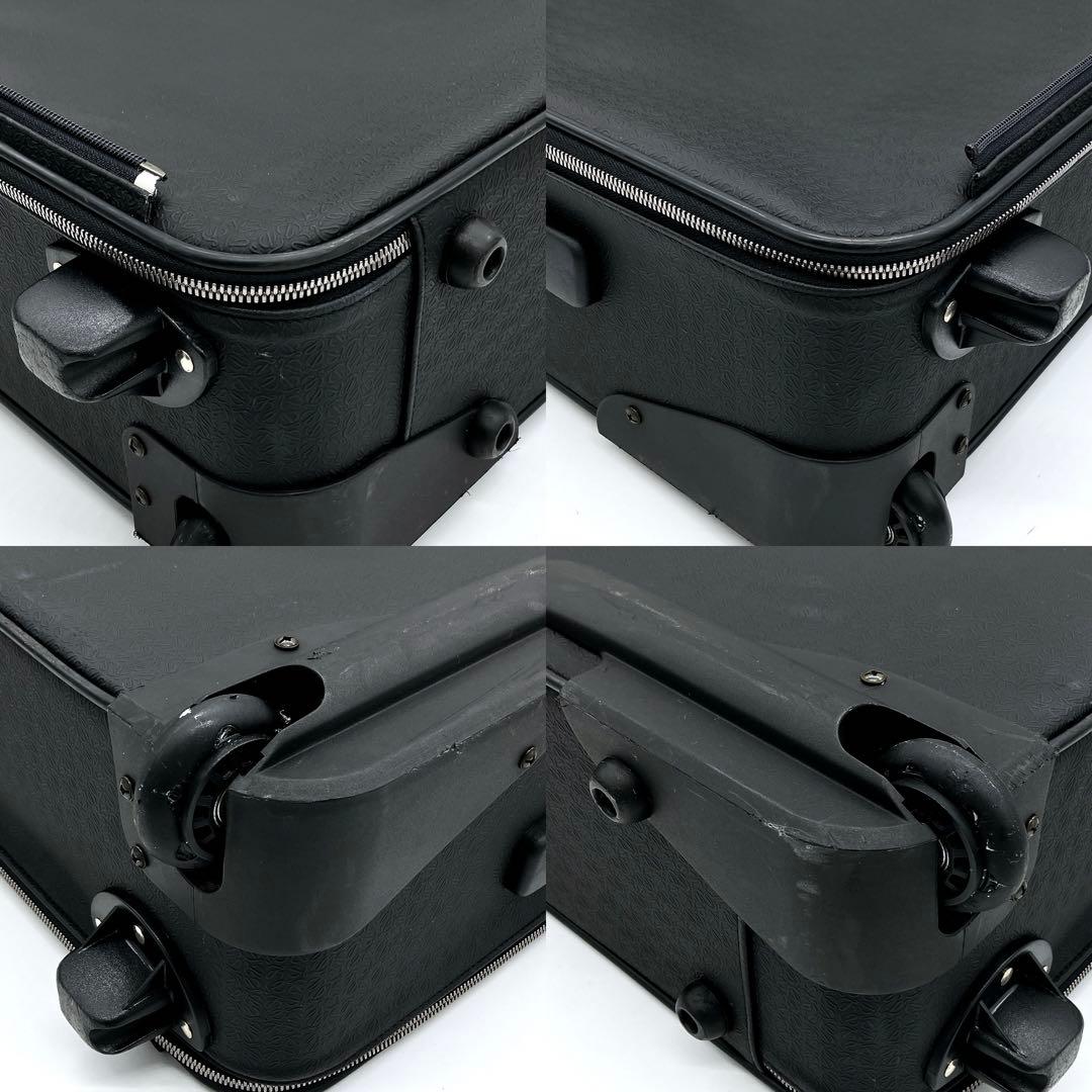 【LOEWE】キャリーケース　リピートアナグラム　PVC ブラック　2輪