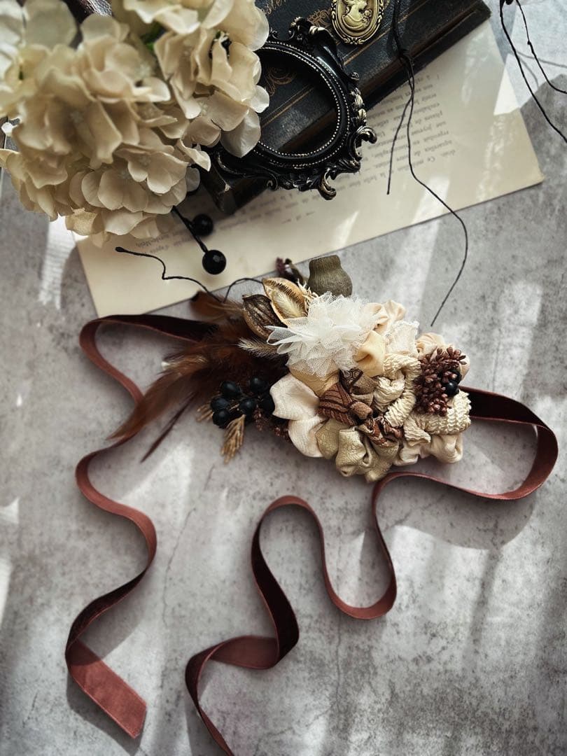 ときめく女の子エプロン&服ロゼット様order 髪飾り♡男の子用ヘッドドレス