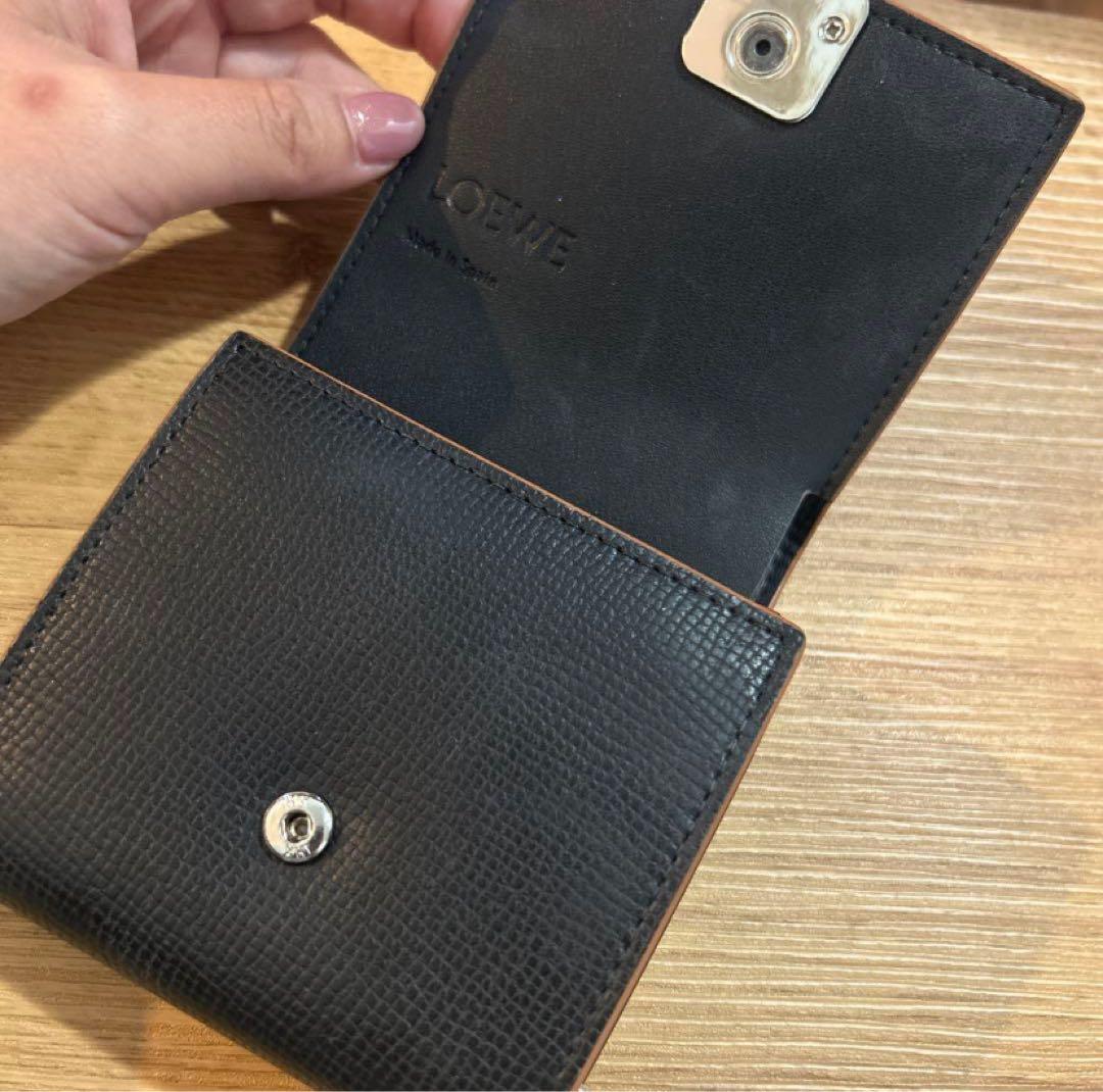 LOEWE ブラック 三つ折り財布