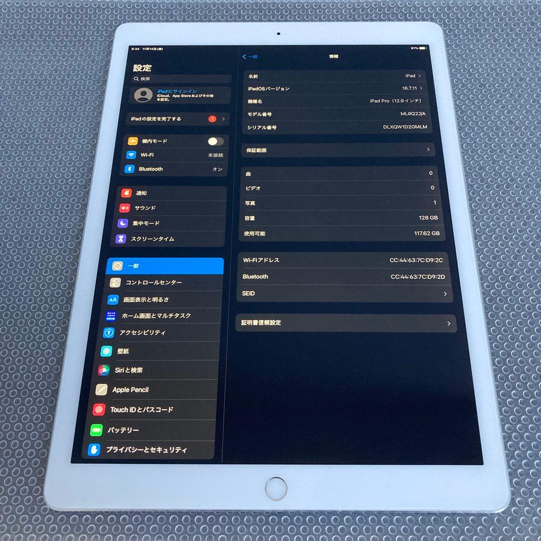 3043 外観美品☆iPad Pro 128GB 12.9インチ WIFIモデル