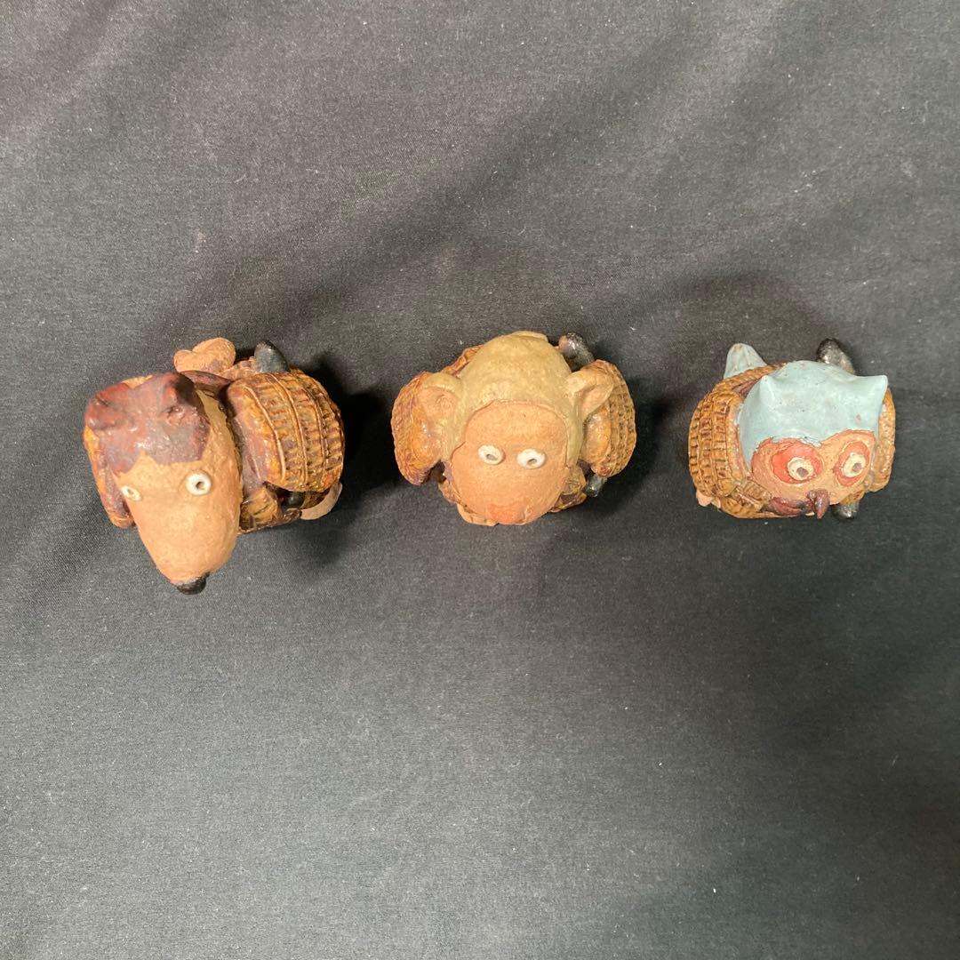 【美品】ささきようこ 陶人形 桃太郎とお供 4点セット