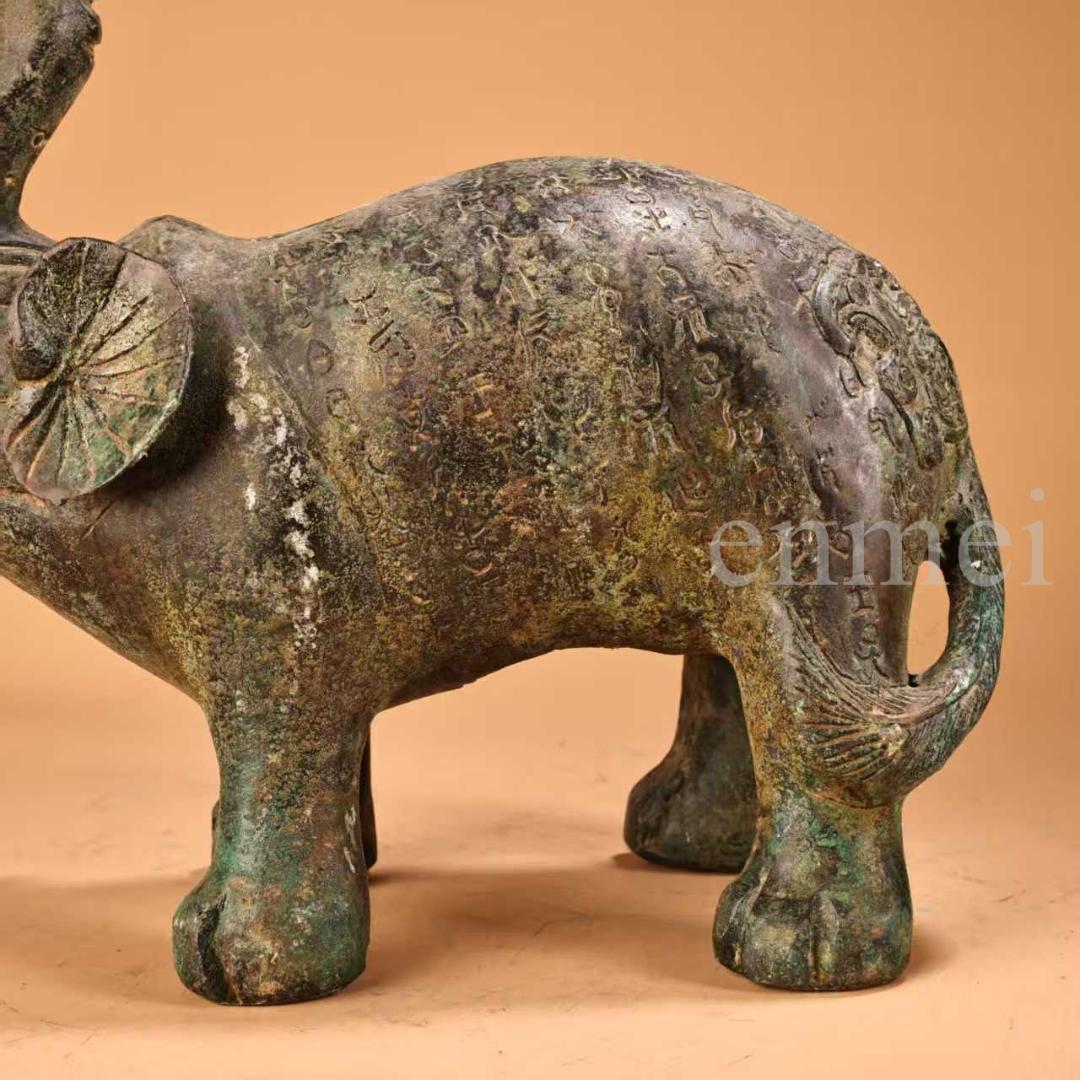 中国古美術・珍品旧藏・青銅製象形燭台・油灯・風水開運・ 仏教美術・青銅器・置物