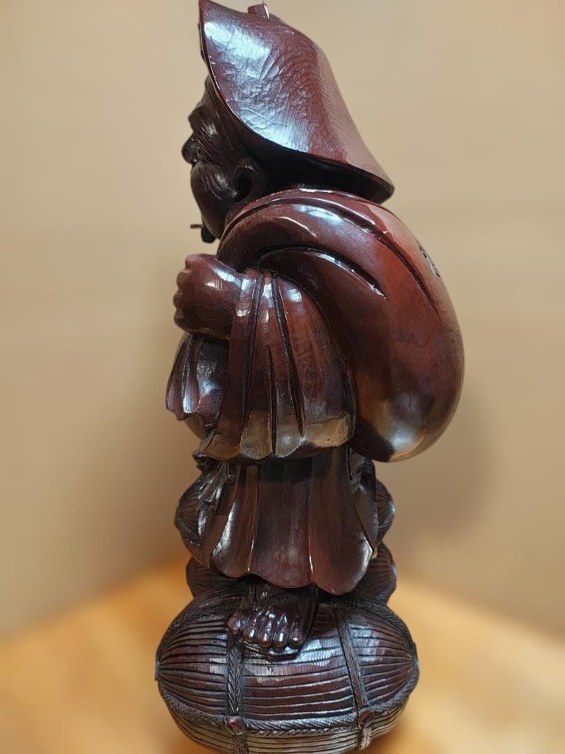 【木製65cm】 大黒様　彫刻