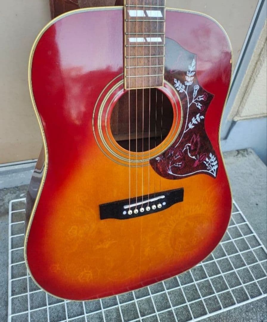 美品 Hummingbird PU付エレアコ G社シール２枚 USAストラップ