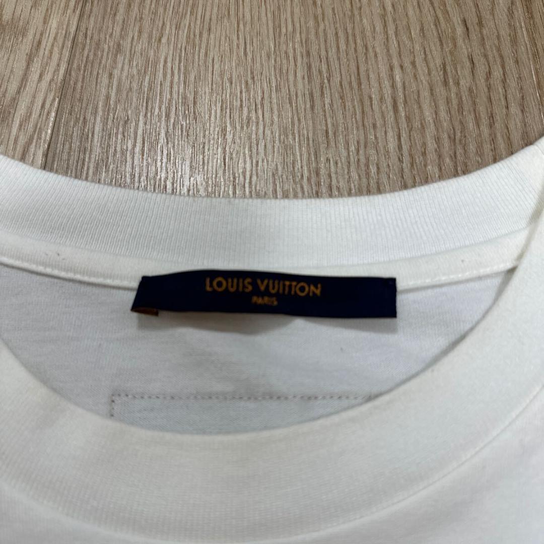 ルイヴィトン 22SS フラワーペインティング Tシャツ size M ホワイト