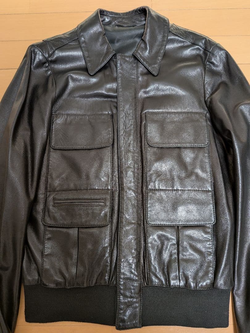 マルタンマルジェラ　ラムレザーA2フライトジャケット　4ポケットレザージャケット
