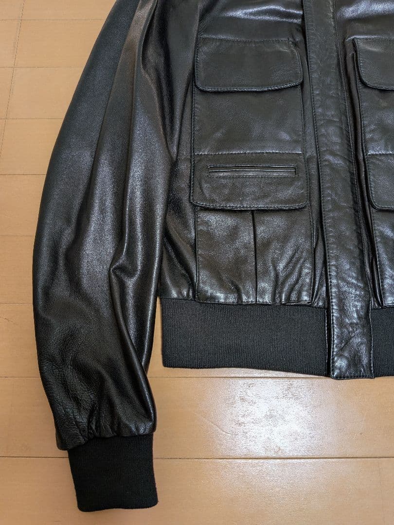 マルタンマルジェラ　ラムレザーA2フライトジャケット　4ポケットレザージャケット