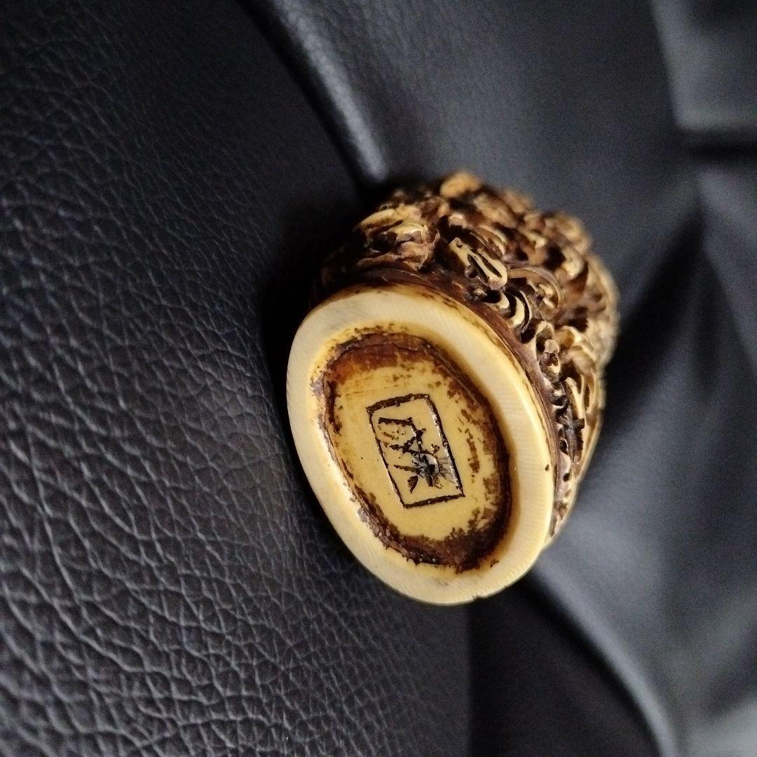 鼻煙壺 象牙風 古美術 骨董 アンティーク 中国 嗅ぎたばこ入れ