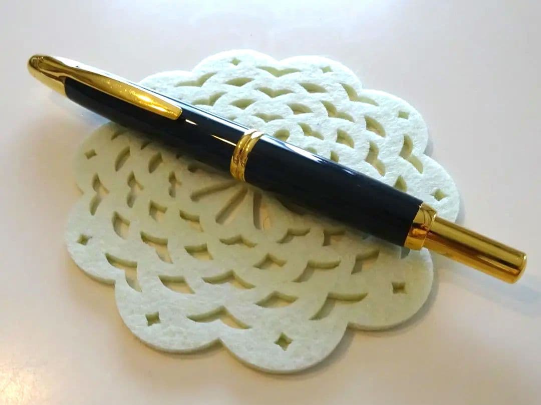 小っちゃい字書くのにおすすめ☆キャップレス万年筆　18K　細字　グレー