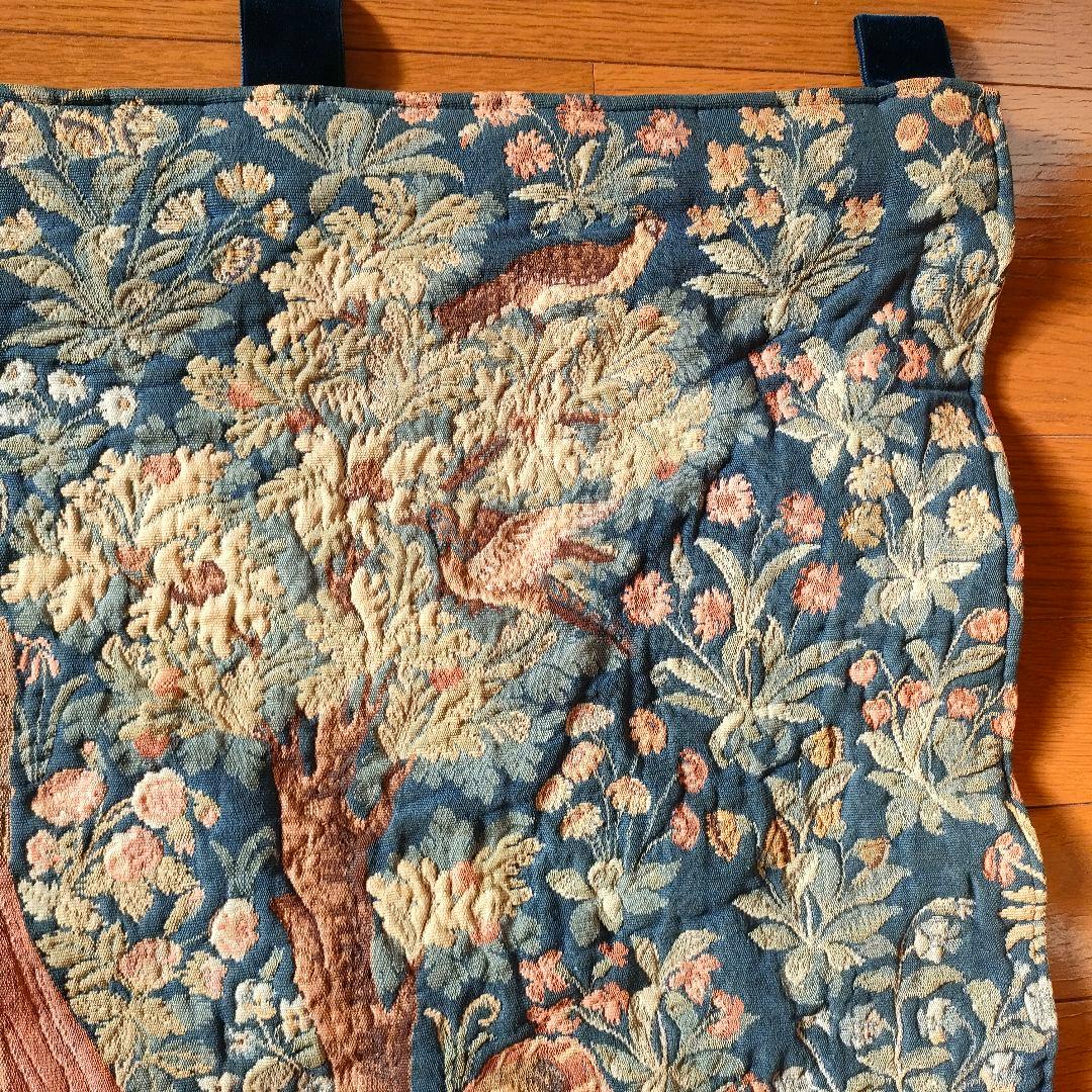 ヴィンテージ メイドインフランス タペストリー のれん　棒通し・棒付き