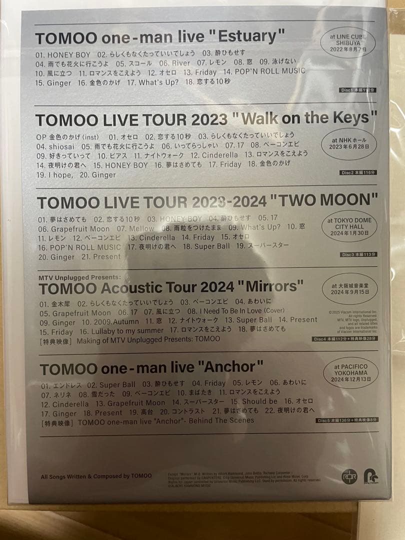 ミュージシャン TOMOO LIVE BOX 2022-2024 [Blu-ray]