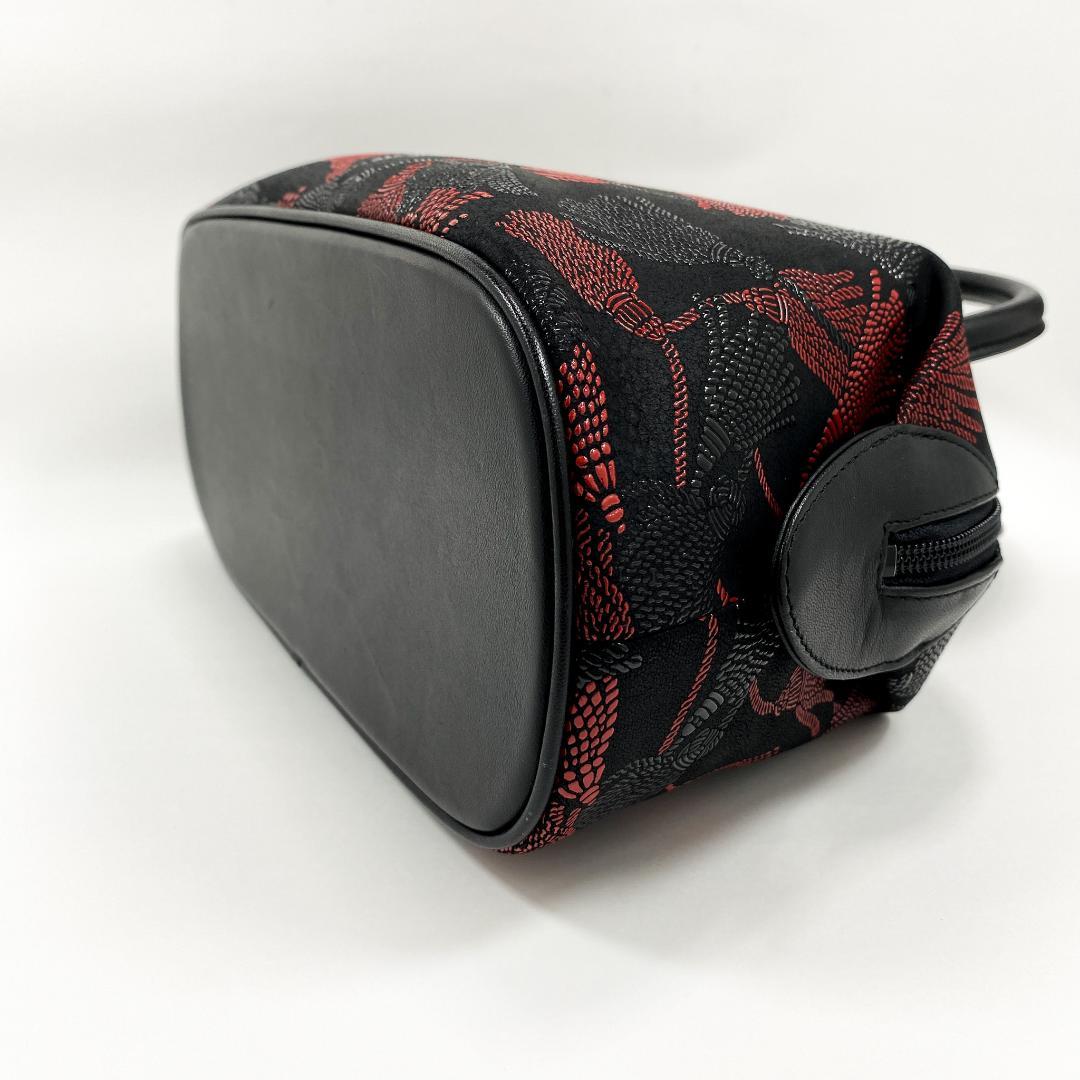 印傳屋 INDEN-YA ベネッセージ 房柄 ハンドバッグ 甲州印伝 鹿革