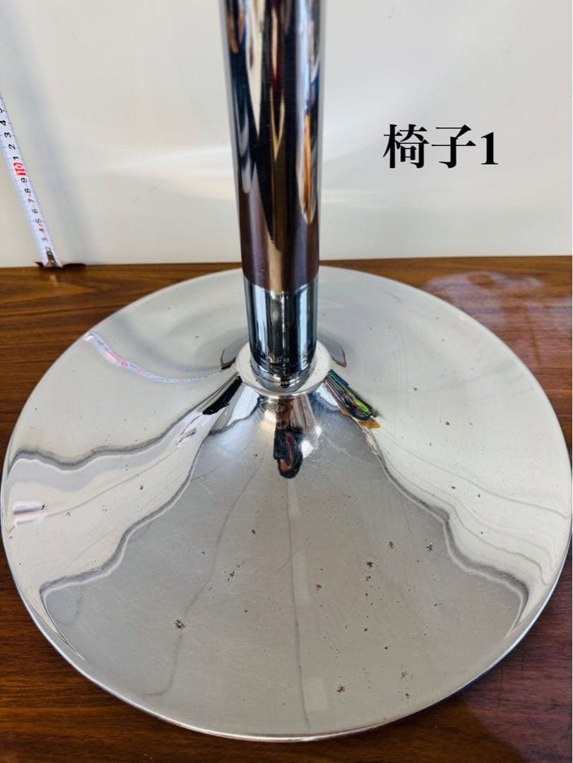 【専用②】赤ベルベット カウンターチェア 2脚セット おしゃれ 固定式