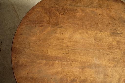 雰囲気の良い古い木製丸テーブル　ちゃぶ台　天然木　古家具　古民家　古道具