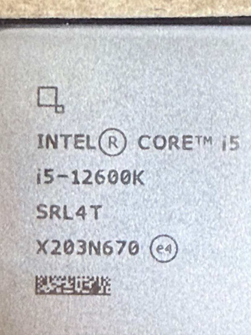 CPU Intel Core i5-12600K 12th Gen CPU