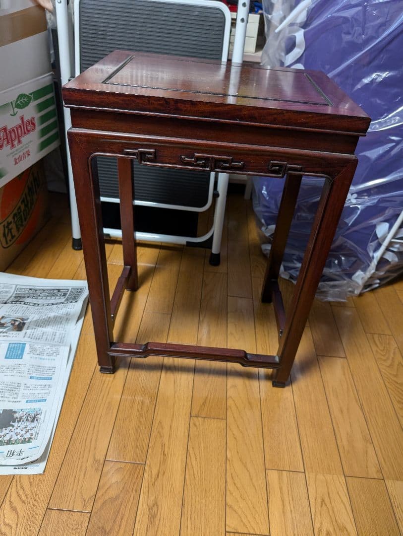 中国美術、特大唐木花梨花台、香炉台