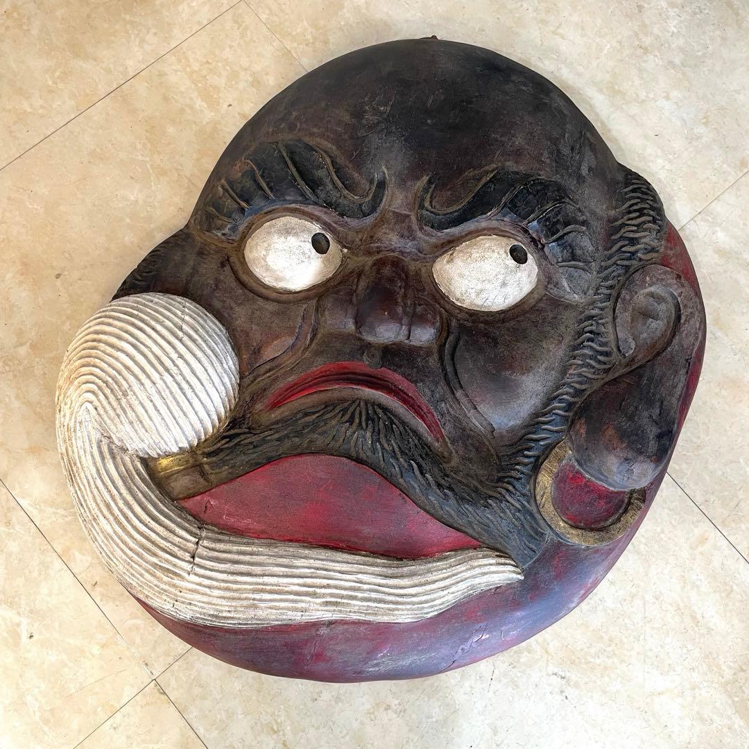 大きい達磨の壁かけ○ダルマさん●木彫り