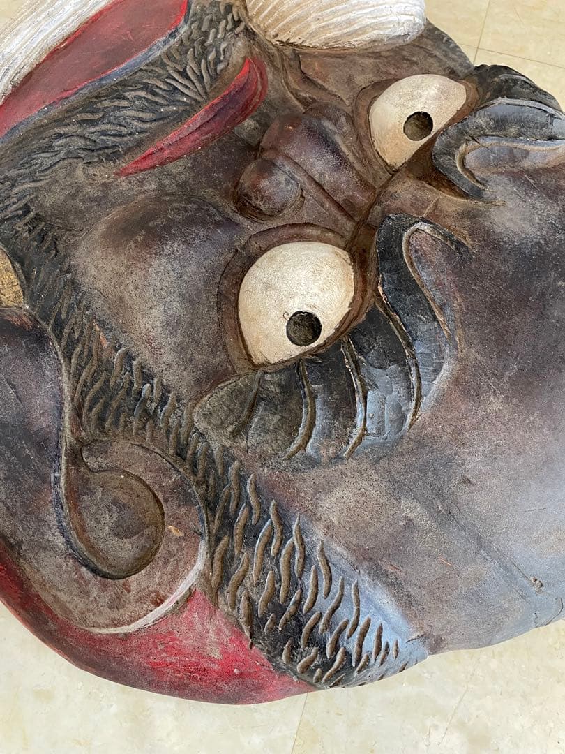 大きい達磨の壁かけ○ダルマさん●木彫り