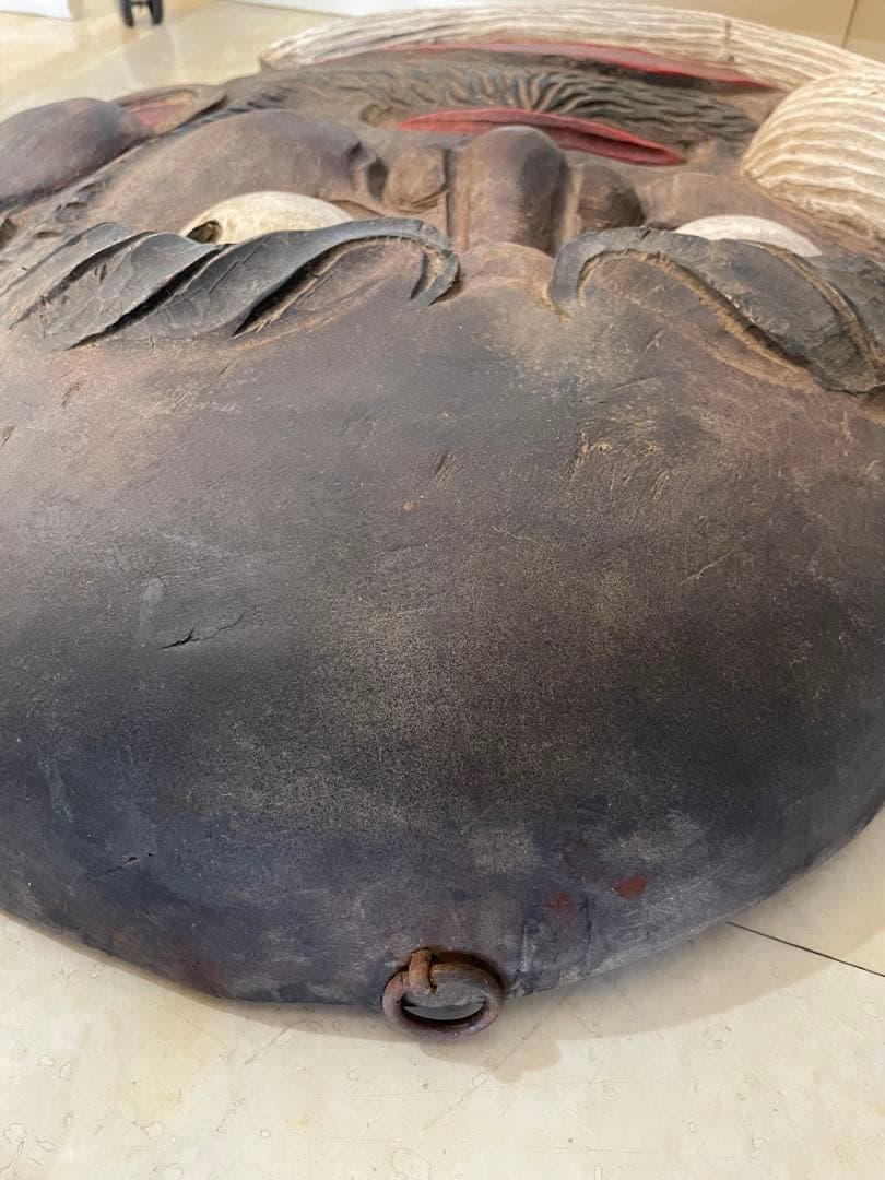 大きい達磨の壁かけ○ダルマさん●木彫り