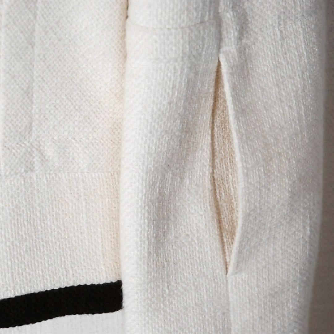 S’MaxMara マックスマーラ / ツイード調 ノーカラーコート アイボリー