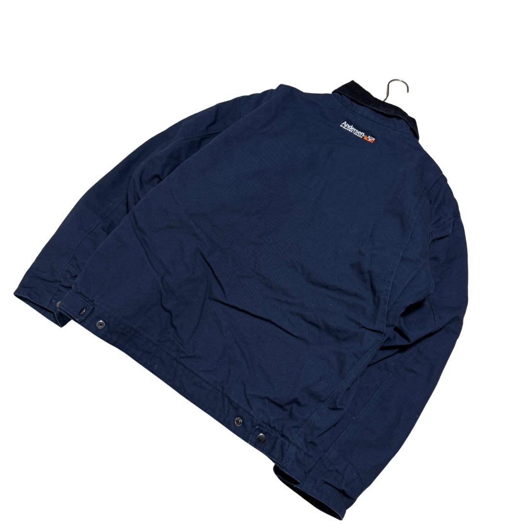 00s 企業ロゴダックジャケット 短丈 フェード デトロイト US古着