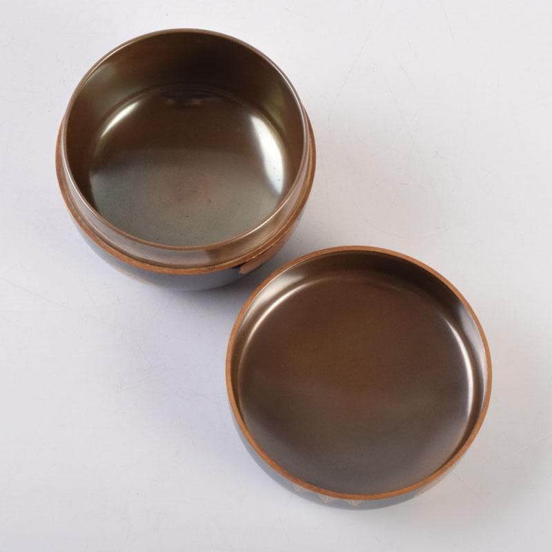 茶道具　北村葵春作　菊桐蒔絵　内銀溜　平棗　共箱　V　8726