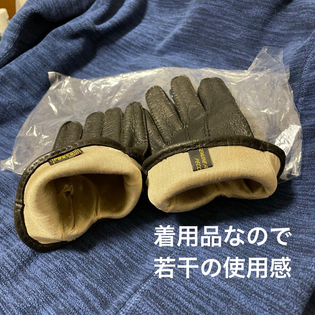 【レアな美品】厳選ペッカリー素材/RESTELLI製レザー手袋8 1/2メンズ