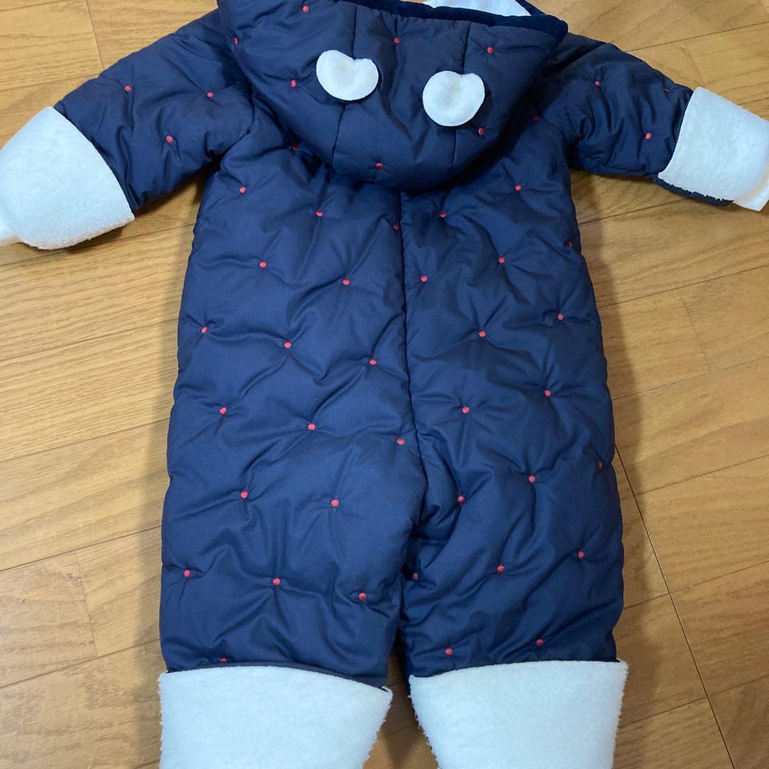 familiar つなぎネイビー アウター(80)男女兼用