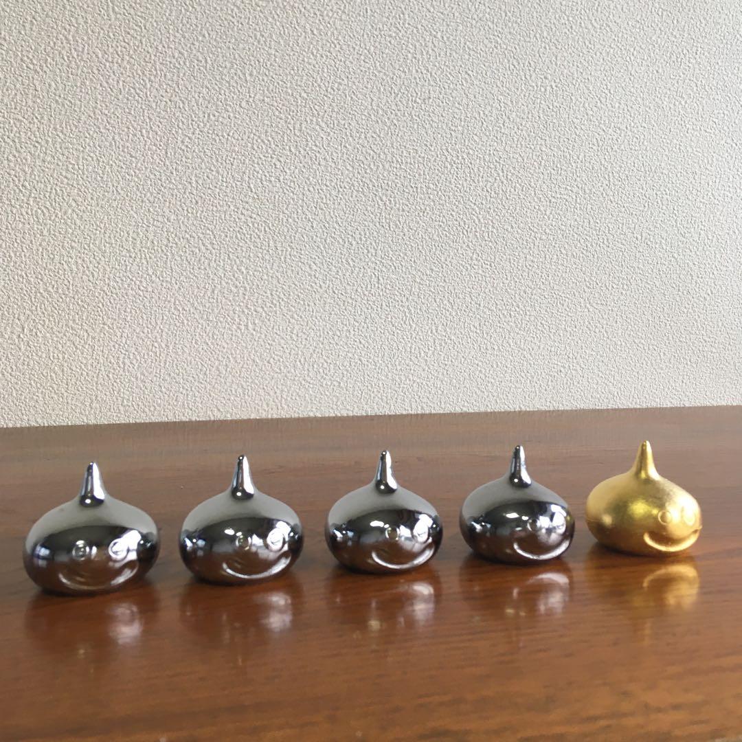 希少！　特製　24金　純金箔貼り仕上げ　メタルスライム　文鎮　エニックス製当時物