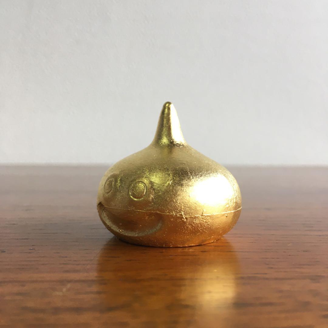 希少！　特製　24金　純金箔貼り仕上げ　メタルスライム　文鎮　エニックス製当時物