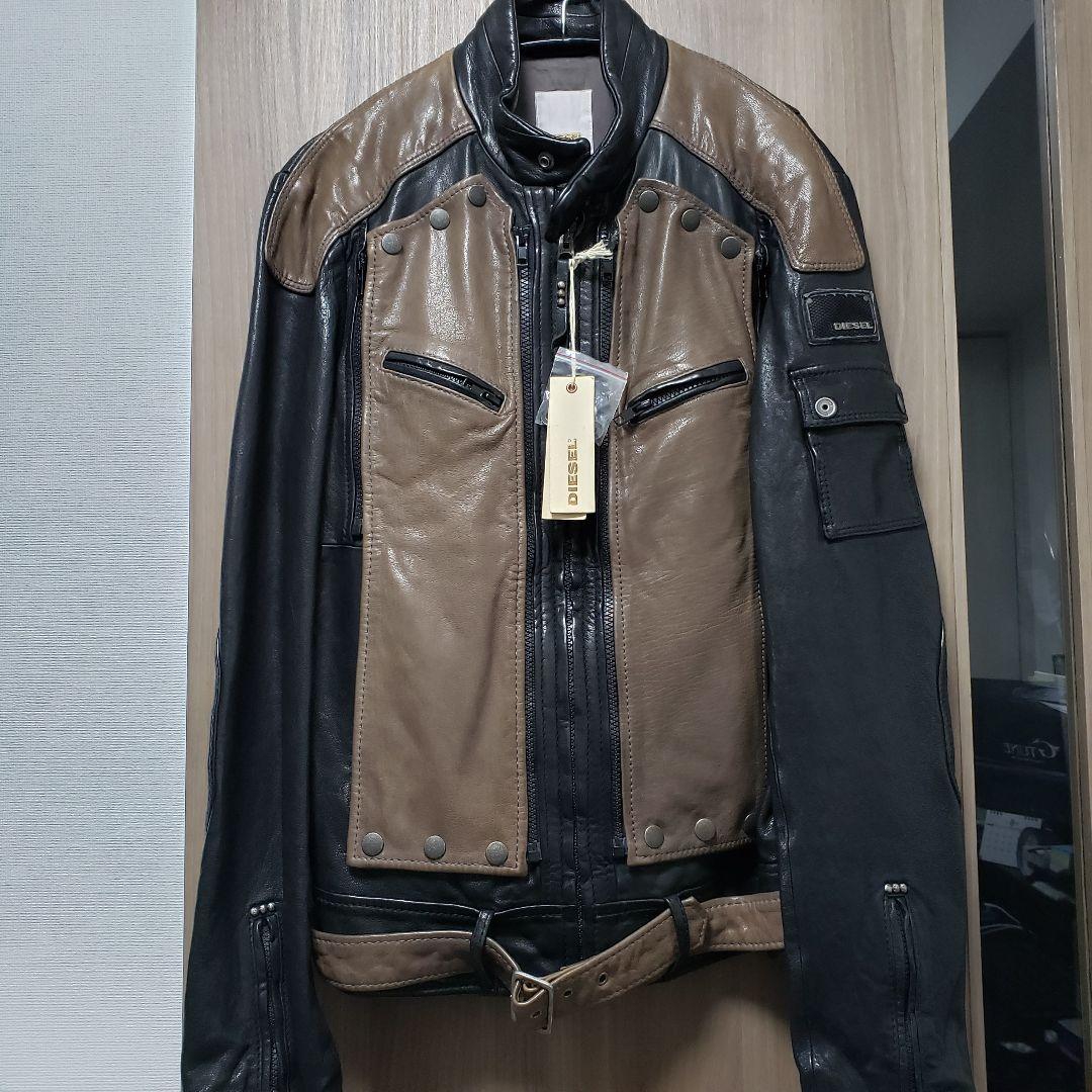 DIESEL ディーゼル レザーライダースジャケット 2way Mサイズ