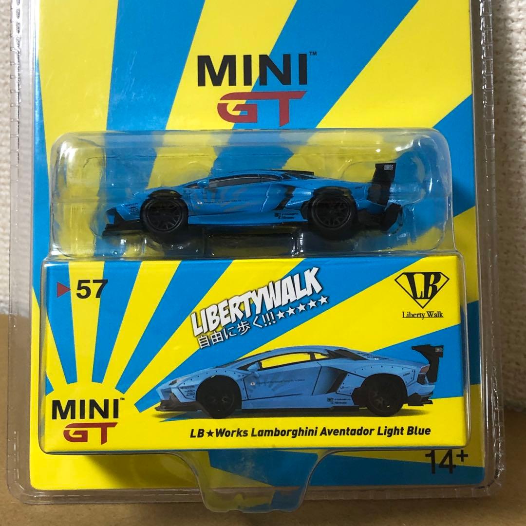 MINI GT　LBワークス　ランボルギーニ アヴェンタドール　ライトブルー