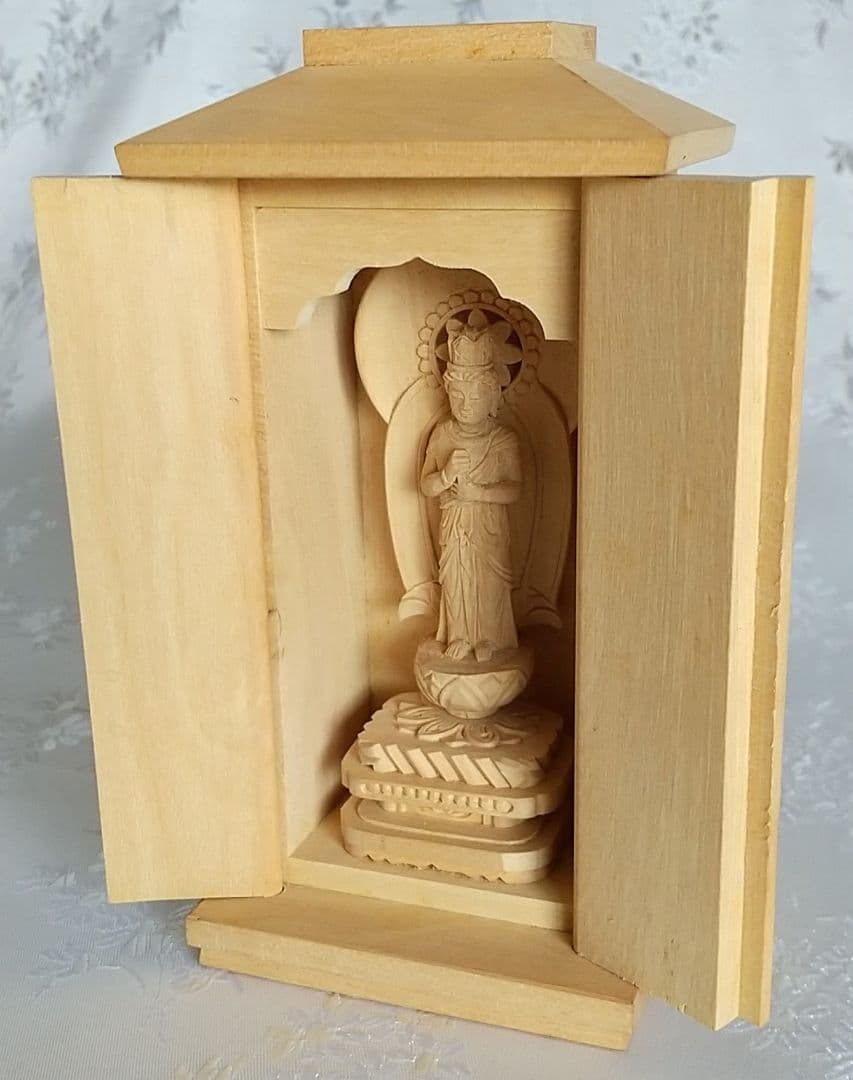 大日如来立像【極小】#403 厨子入り 木彫 仏像