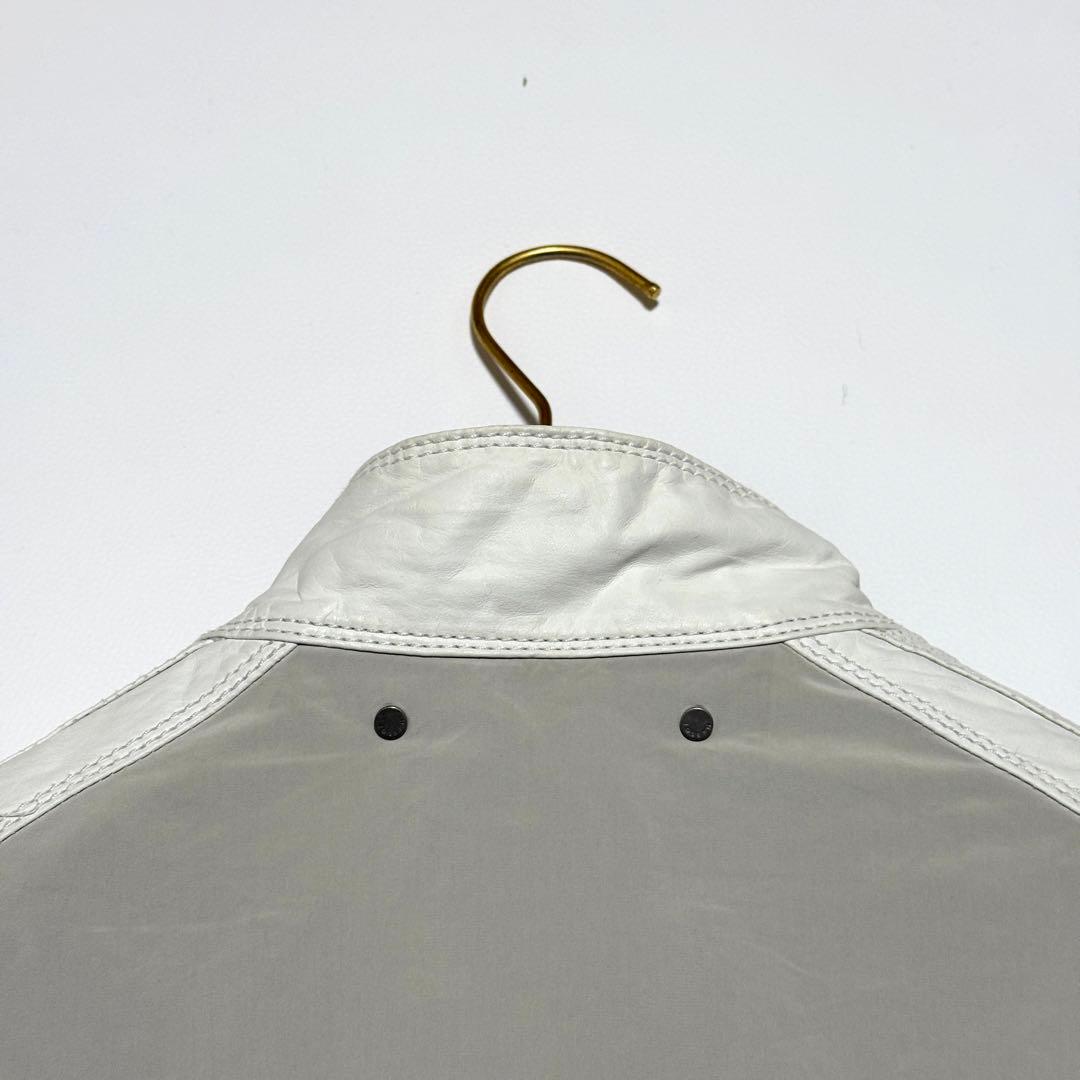 ✨高級 ラムレザー✨ ジョセフオム シングルライダース ホワイト ドッキング