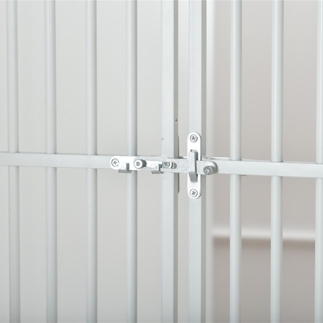 ペット高さ調節対応 191-255cm ドア ケージ 留守番脱走防止柵 ホワイト