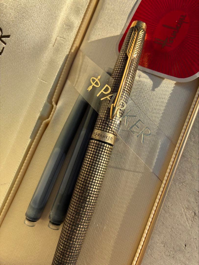 PARKER パーカー 万年筆 スターリングシルバー 14K ケース　レトロ