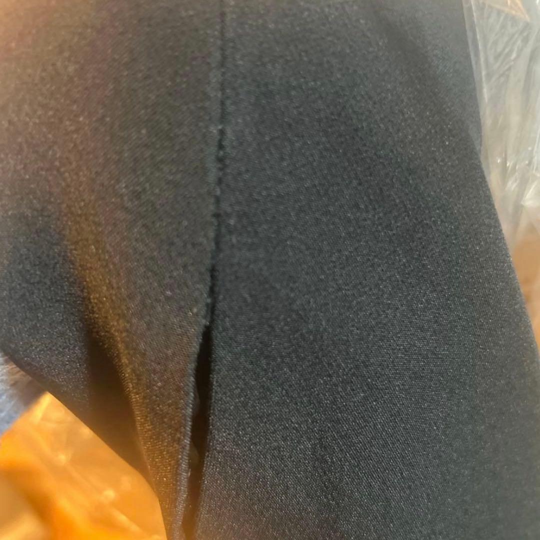 ANDRESD フロッキードットワンピース S ブラック