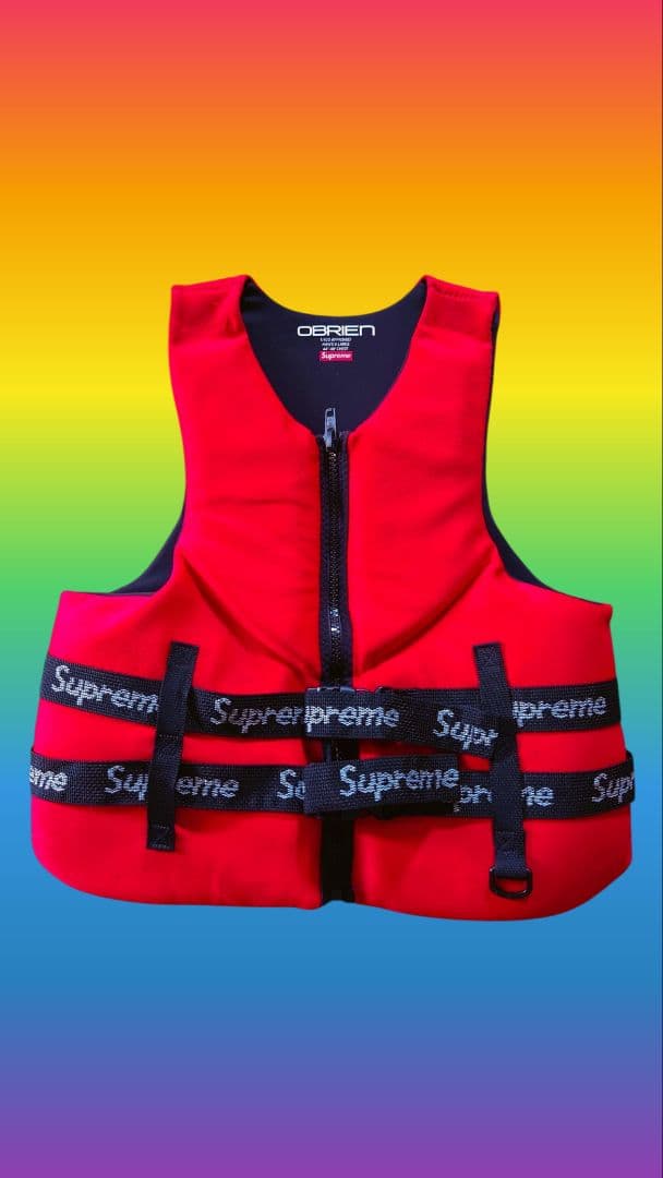Supreme life jacket、シュプリーム、ライフジャケット、釣ダウン