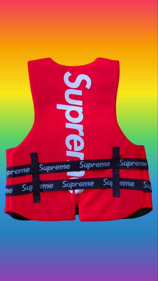 Supreme life jacket、シュプリーム、ライフジャケット、釣ダウン