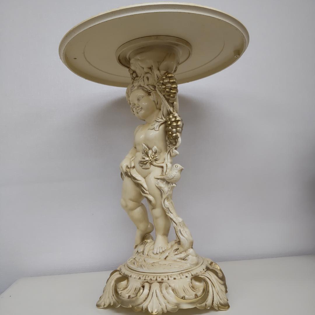 西洋アンティーク風　イタリア　サイドテーブル　組み立てテーブル　うさぎ付箋で保管