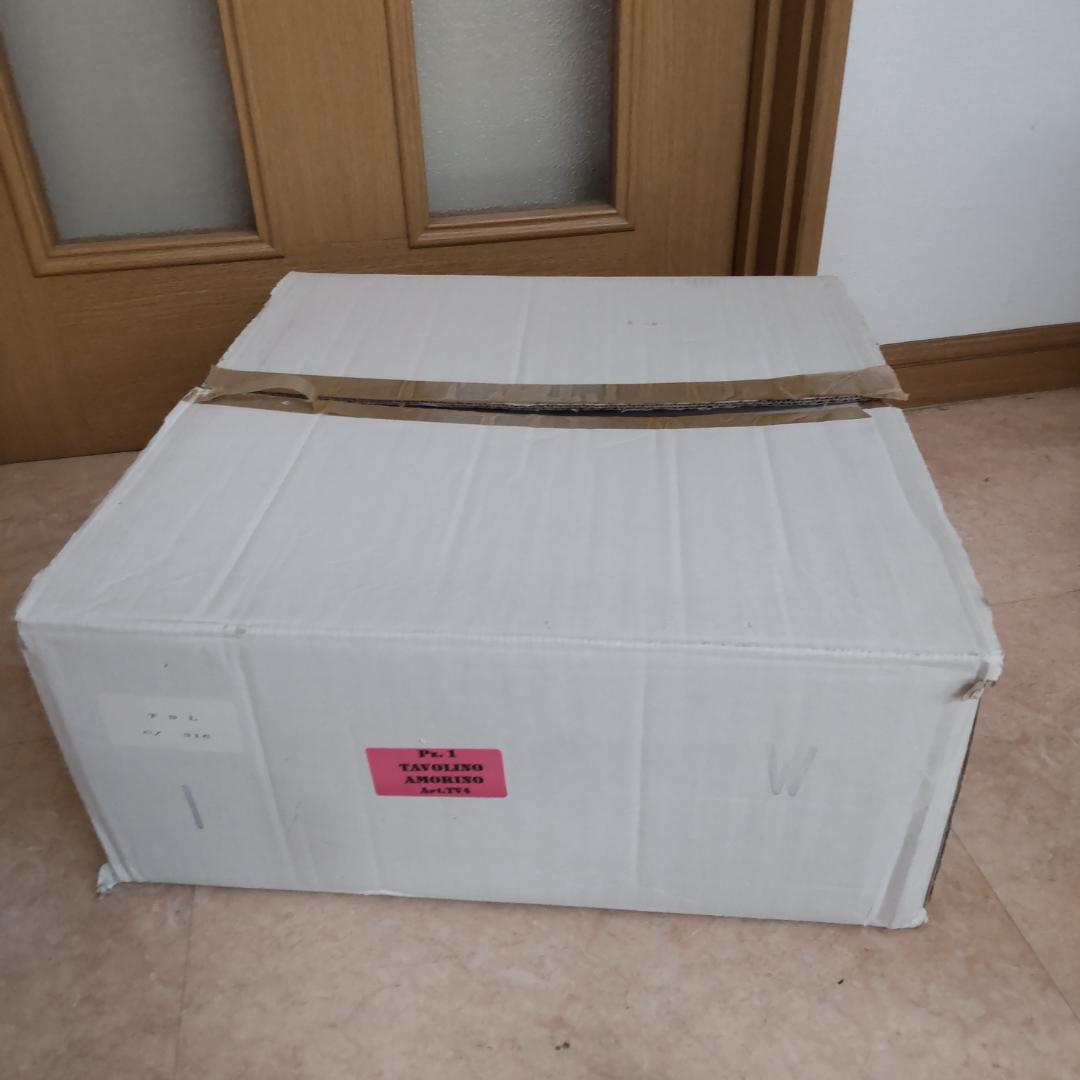 西洋アンティーク風　イタリア　サイドテーブル　組み立てテーブル　うさぎ付箋で保管