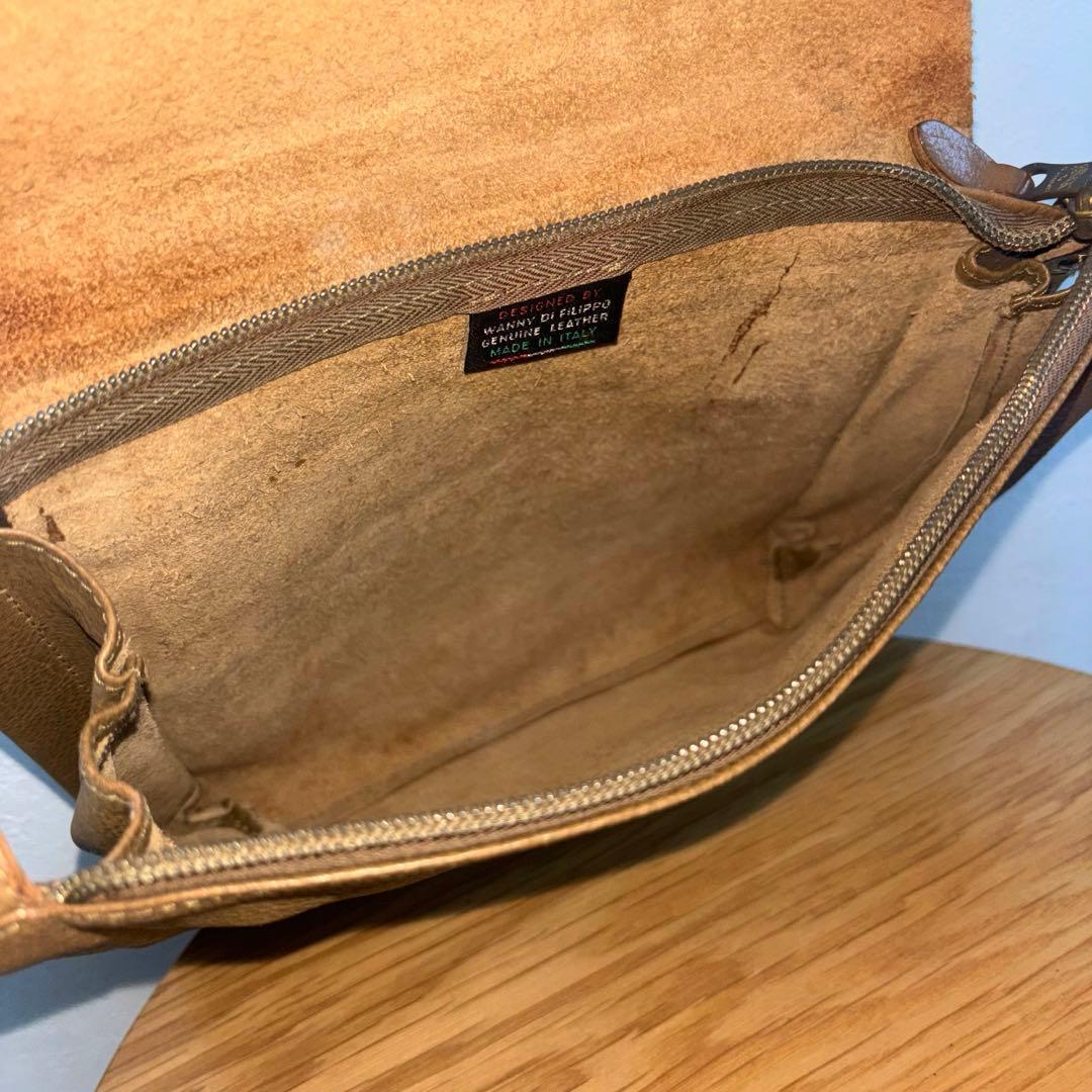 【レア】イルビゾンテ ショルダーバッグ 筒型ショルダー ブラウン オリーブ