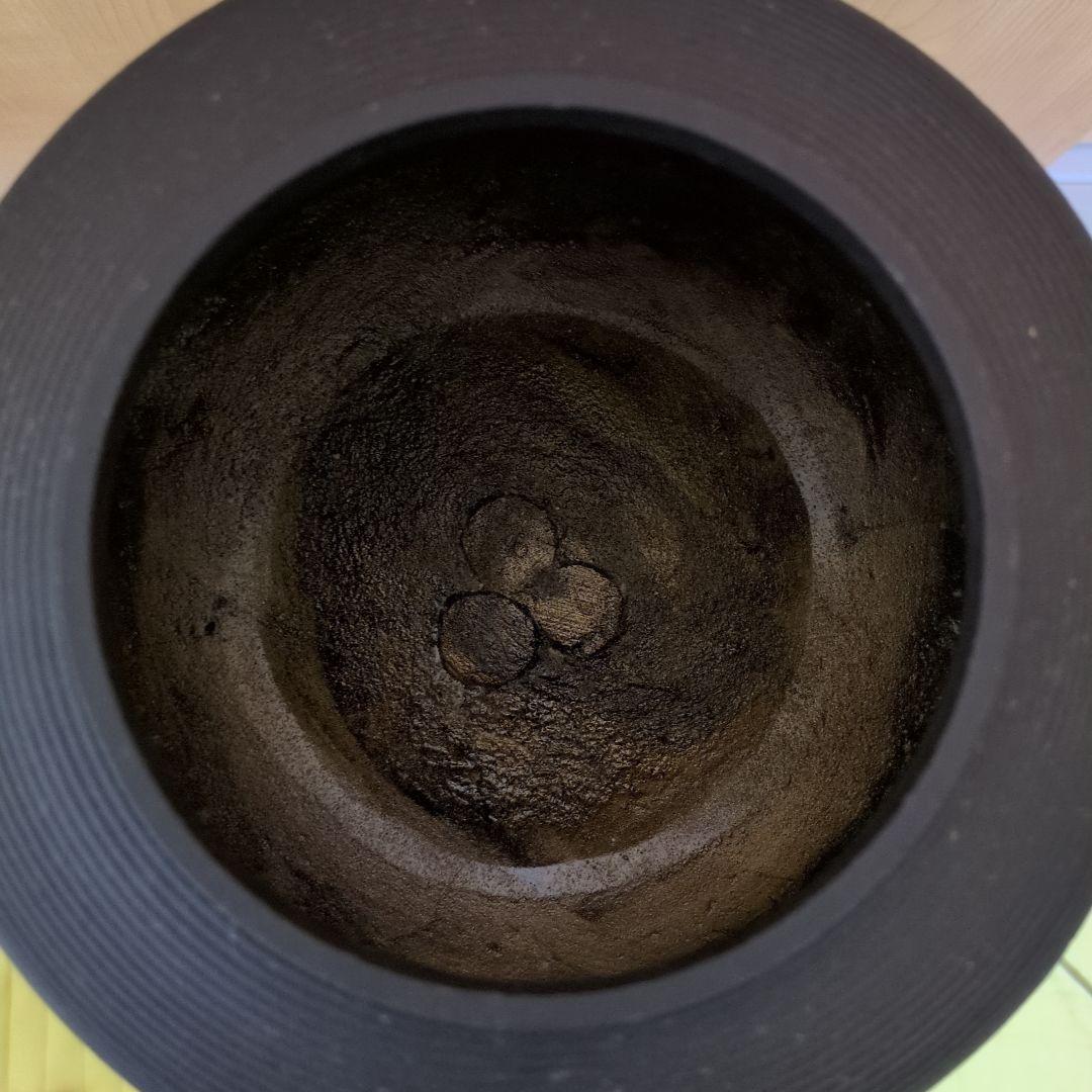 茶道具　特製 志きの釜 本漆仕上 糸目尻張釜