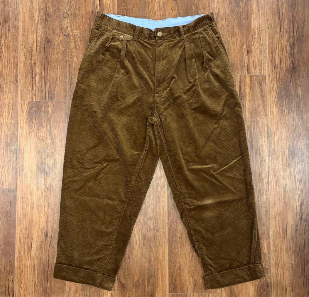 パンツ BEAMS PLUS 2 Pleats Tapered Corduroy