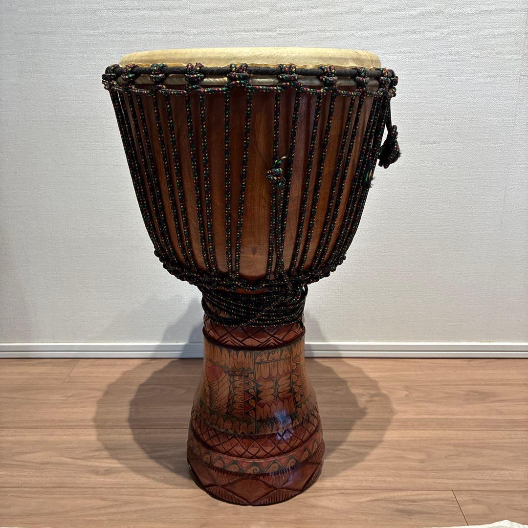 ジャンベ（Djembe）本皮／木胴 60×32cm ソフトケース付き