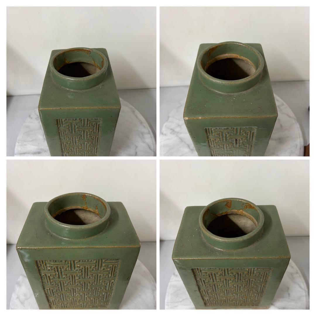 中国古美術　宋時代　緑釉壺　物入れ 倉庫整理品　W77-0