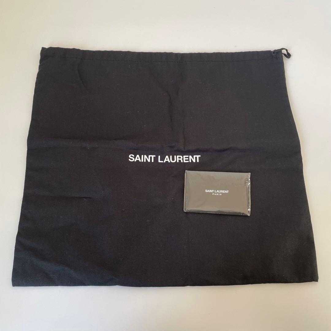 【極美品】サンローラン テディ ショルダーバッグ チェーン 巾着 レザー 黒