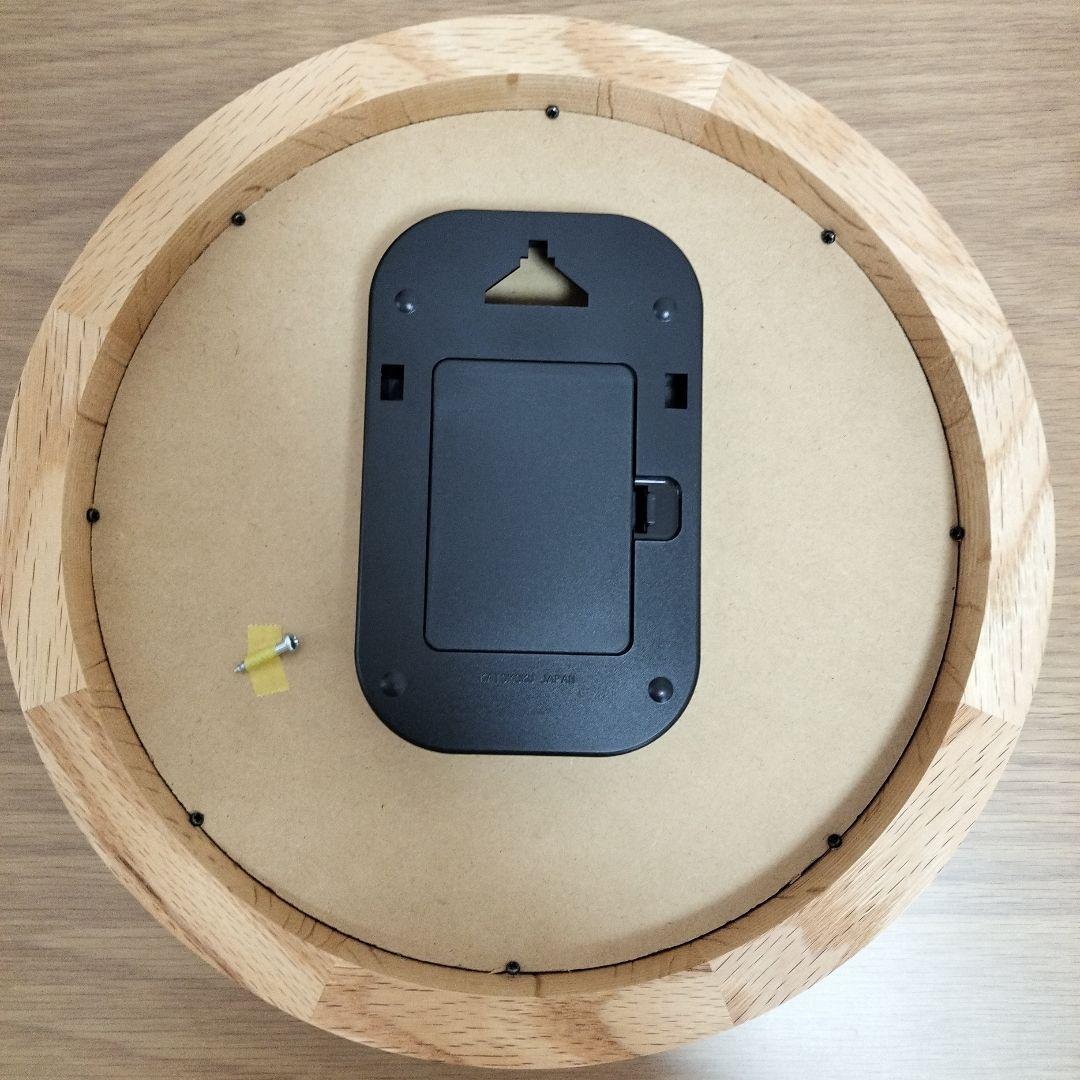 【新品・未使用】KATOMOKU　moku clock 13 オーク 電波時計