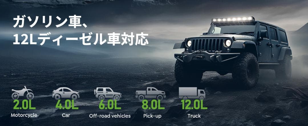 AIMAPOW ジャンプスターター 空気入れ 8000A 160PSI